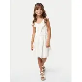 Mayoral Sommerkleid 6960 Weiß Regular Fit