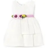 Mayoral Elegantes Kleid 1911 Weiß Regular Fit