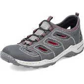 Rieker Herren Sneaker Slipper grau kombi, Herren:41 EU