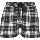 Vivance Pyjamashorts DREAMS, Damen, Gr. 32/34, N-Gr, schwarz-weiß (schwarz, weiß kariert), Single Jersey, Obermaterial: 100% Baumwolle, Basic kurz, Hosen Pyjamashorts, mit Schwarz-Weiß-Druck
