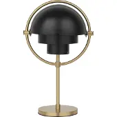 Gubi Multi-Lite Portable Tischlampe, messing/schwarz, 30 cm - , Multi-Lite, dimmbar, Gold / Messing, für Wohnzimmer, Metall, Design
