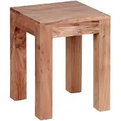KADIMA DESIGN Massivholz-Tisch NAKO: Handgefertigt, 45x40x45 cm, Akazienholz, 50kg Belastbarkeit