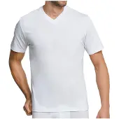 Schiesser Herren American T-Shirt 2er Pack - 1/2 Arm, Unterhemd, V-Ausschnitt