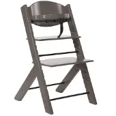 Treppy Hochstuhl Grau, 46,5x51x80 cm, mit 3-Punkt Sicherheitsgurt, anpassbarer Sitzfläche und Fußstütze, ab 6 Monaten bis 99 Jahre