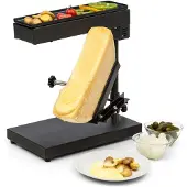Klarstein Käse Raclette-Grill mit Edelstahl-Käse-Schmelzer, Dreh- & Verstellbarer Raclette Grill für Käse am Stück, Robuster Schweizer Raclette Grill-Gerät, 1000W Kleiner Raclette-Käseschmelzer
