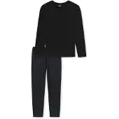 Schiesser Schlafanzug "Uncover Nightwear" 2 tlg. Single Jersey-Qualität, Langarm, V-Ausschnitt, weich