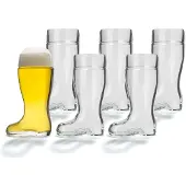 Stölzle Bierglas "Biergläser Stiefel 1000 ml 6er Set transparent"