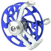 König Design Angelrolle Eisfischen Fliegenrolle Spinning 50 mm Aluminium Blau