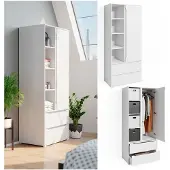 Vicco Kleiderschrank Ruben Weiß 80 x 189.9 cm, Model 34592