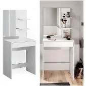 Vicco Schminktisch Isabelle Weiß 60 cm mit Spiegel, Model 34428
