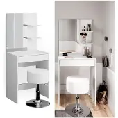 Vicco Schminktisch Isabelle Weiß 60 cm mit Hocker, Model 34446