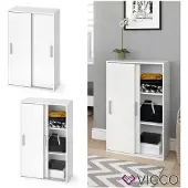 Vicco Kleiderschrank Falk Weiß 68 x 108.5 cm, Model 30290