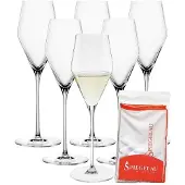 Spiegelau Champagnerglas "Champagnergläser + Poliertuch Definition 250 ml 6er Set transparent"