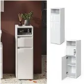 Vicco Midischrank Majest Weiß Hochglanz 30.2 x 96.3 cm, Model 40091