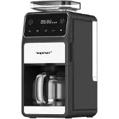 Hagenuk Kaffeemaschine mit Mahlwerk 12 Tassen – Timer, Flachmahlwerk, DIRECT-DROP-SYSTEM, Warmhaltefunktion, 200g Bohnenbehälter, Permanentfilt