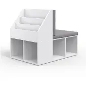 Vicco Kinderregal ONIX mit Sitzbank Kindersitzbank Spielzeug Kinderzimmerregal