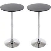 CLP 2er Set Stehtische rund Ø 60 cm schwarz