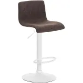 CLP Barhocker Hover mit Stoffbezug braun Material Gestell Metall matt weiss