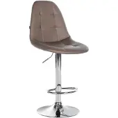 CLP Barhocker Elmore Kunstleder braun Material Gestell Metall in Chromoptik