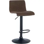 CLP Barhocker Branford höhenverstellbar und 360 drehbar braun Material Stoff