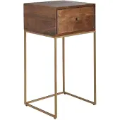 KADIMA DESIGN Nachttisch | Mango/Metall, 40x75.5x35cm, Design | Gr.: onesize