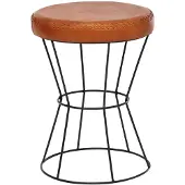 KADIMA DESIGN Industrial Sitzhocker, Sicherer Sitzkomfort in extravagantem Echtleder. 35x35x48 cm |