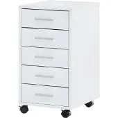 KADIMA DESIGN Schubladenschrank ITTER Holz: 5 Schubladen, Rollen, melaminharzbeschichtet