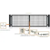 FA-Bausysteme Doppelflügeltor Anthrazit 3000 x 1400 mm