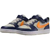 Nike Court Borough Low Recraft Light Orewood Brown Midnight Navy White Orange Peel (PS) - EU 30