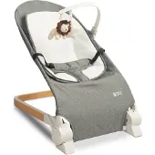 Sensillo Babywippe mit Spielzeugbogen Babyschaukel Pine - 62x44x63cm - Grau