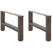 vidaXL Couchtischbeine Naturstahl 2 Stk. 60x(30-31) cm Stahl