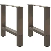 vidaXL Couchtischbeine Naturstahl 2 Stk. 50x(42-43) cm Stahl