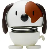 Hoptimist Baby Dog - 7 cm - Weiß/Braun - - One Size - Dekofigur