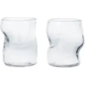 Ferm Living Wasserglas Dimple Clear 270 ml (2er-Set)