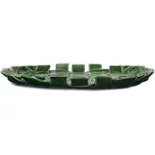Ferm Living Plait Platter Emerald Grün - , Grün, Keramik