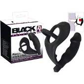 Black Velvets Black Velvet - Anale Vibrator mit Penis- und Hodenring (schwarz)