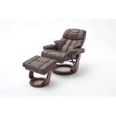 Robas Lund CALGARY XXL Relaxer 180 mit Hocker, Farbe:Braun/Walnussfarben