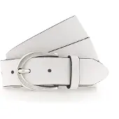 Mustang Ledergürtel "Madison", Damen, Gr. 95, weiß, Rindsleder, unifarben, Gürtel Ledergürtel, aus Rindsleder, mit Pull-Up-Leder