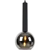 TRIO Pendellampe 1-flammig Rauchglas / Schwarz Ø 20cm