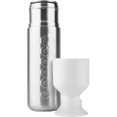 Dopper - Solid Steel - Trinkflasche Gr 490 ml grau/weiß