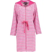 Cawö Bademantel Home 834 Kapuze & Kordelzug Damen Pink-L