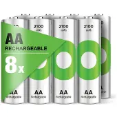 GP Battery ReCyko AA Mignon NiMH 2100 mAh 1.2V 8er Pack - Mignon (AA) - 2.100 mAh (GPRCK210AA058C8)