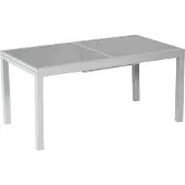 Merxx Gartentisch ausziehbar 160/220 x 90 cm - Aluminiumgestell Silber