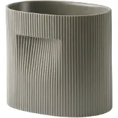 Muuto Blumentopf Ridge Dark Taupe 24 cm