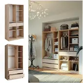 Vicco Kleiderschrank Elmo Sonoma 200 x 200 cm 2er Set, Model 50206
