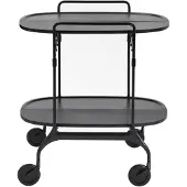 Kartell Gastone Trolley Black - , Schwarz, für Esszimmer, Aluminium