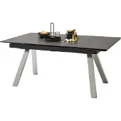 MCA Tobago Ausziehtisch Edelstahl/Keramik 180/260x95 cm