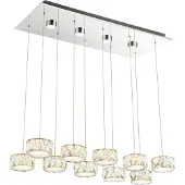 Globo Lighting Hängeleuchte Metall verchromt, LED