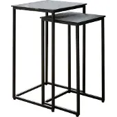 Concept Tara Beistelltisch 2er Set schwarz Metall