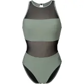Arena Badeanzug "Feel Damen Mesh Panels Vent Back Badeanzug" Mit transparenten Einsätzen